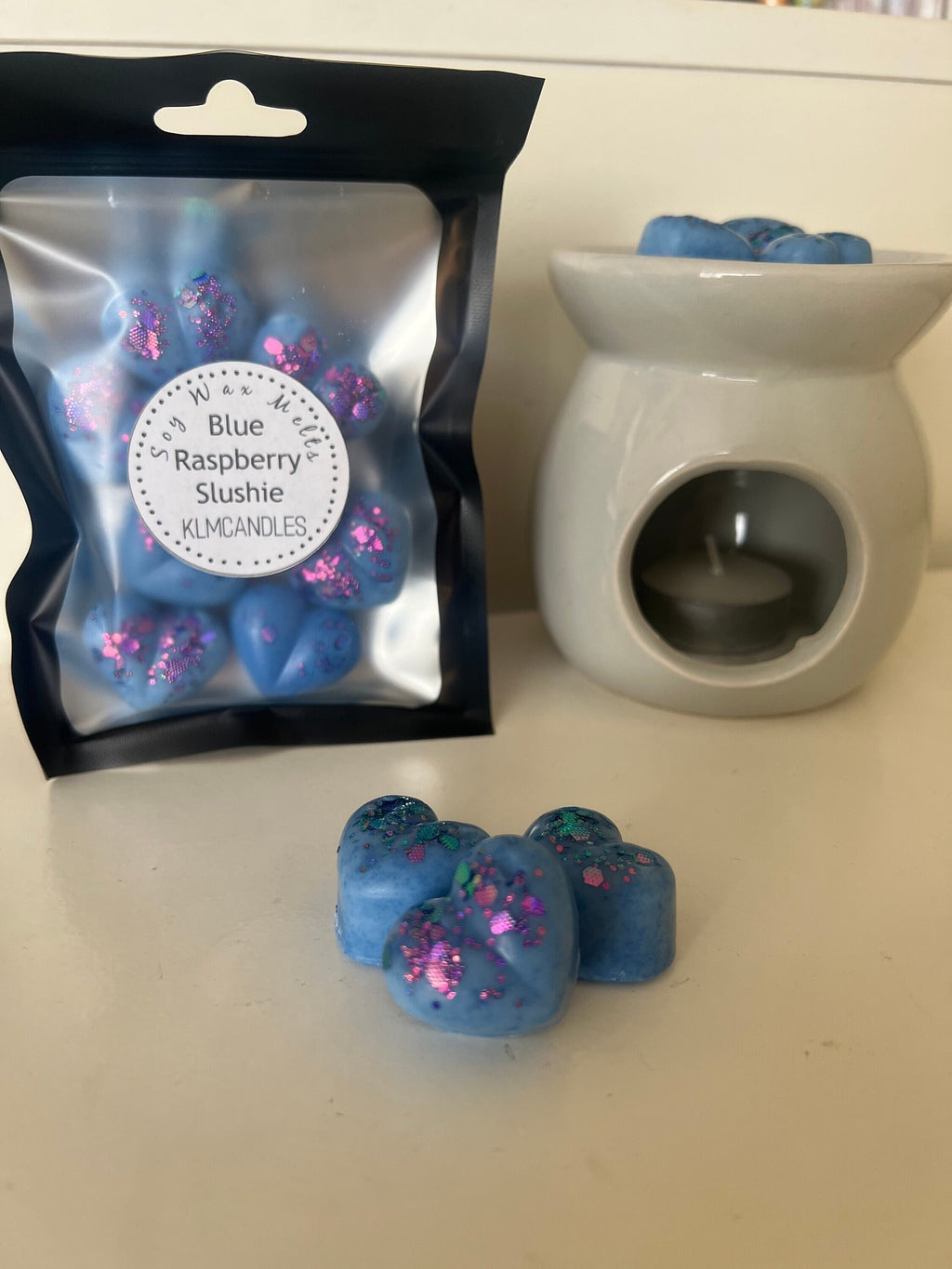 Blue Raspberry Slushie Scented Handmade Soy Wax Melts
