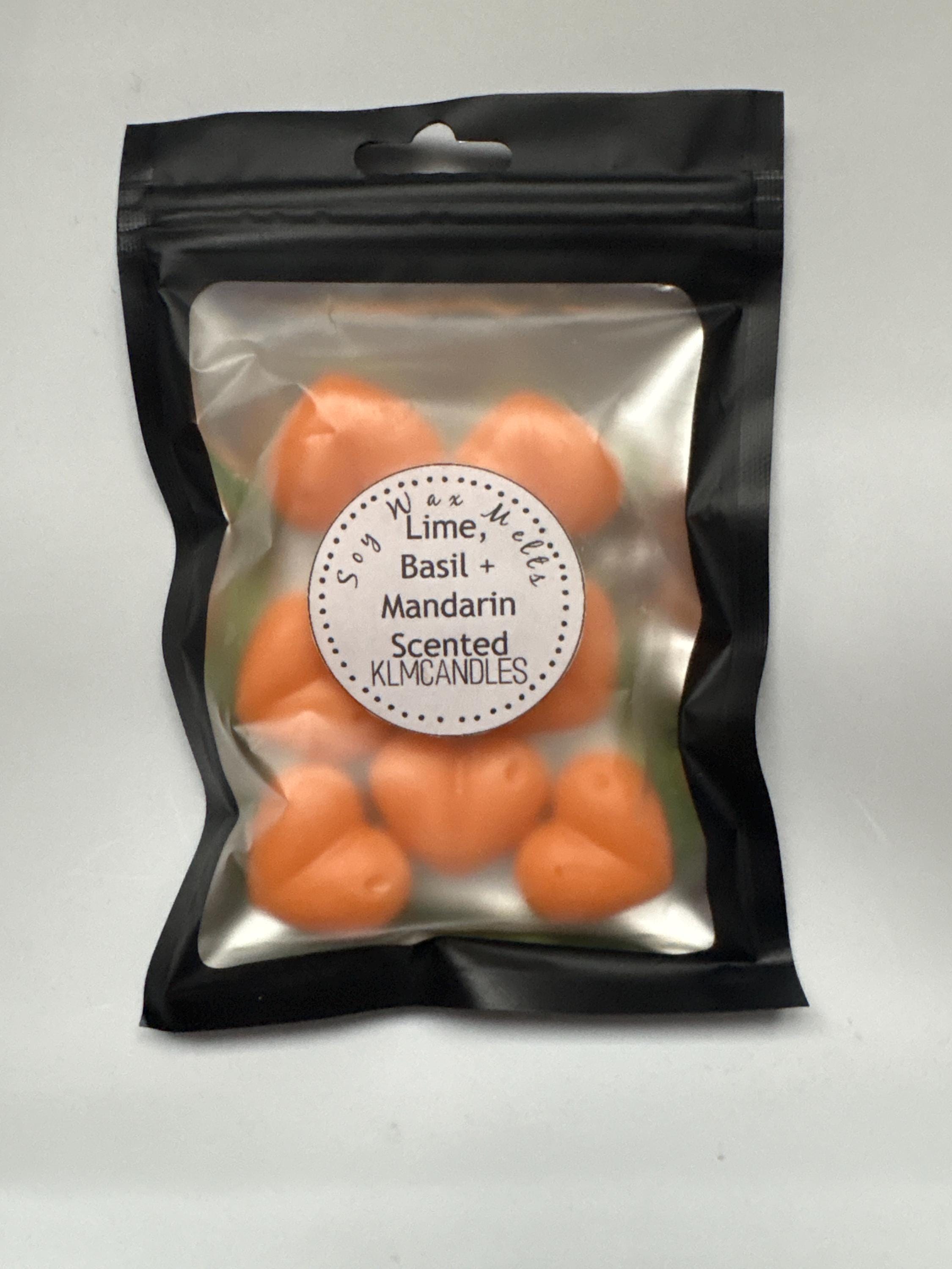 Lime, Basil + Mandarin Scented Handmade Soy Wax Melts